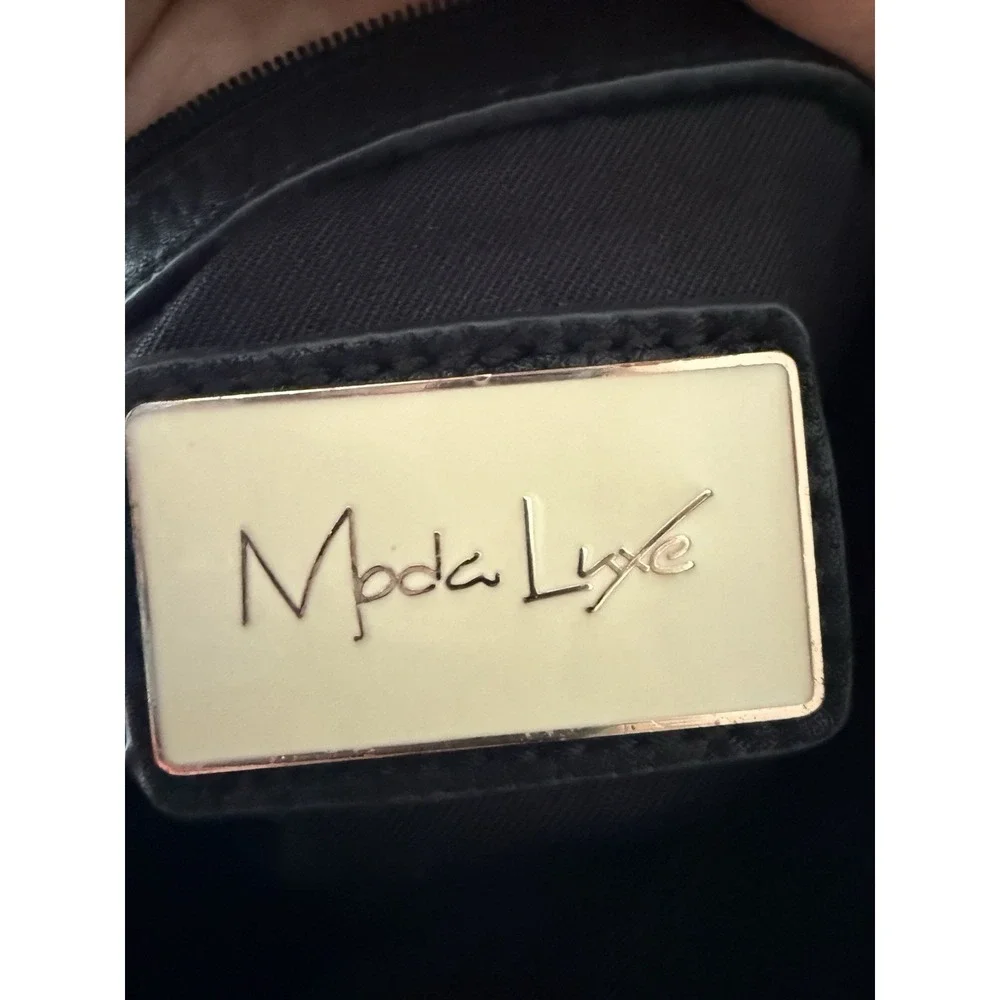 Moda Luxe Vegan Leather &‎ Suede Large Slouchy Hobo Bag Black Studded
